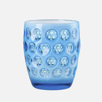 Mario Luca Giusti Lente Tumbler, Turquoise in synthetic crystal, front view