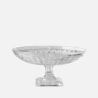 Mario Luca Giusti Susan Footed Bowl, Clear, 31cm in synthetic crystal, front view