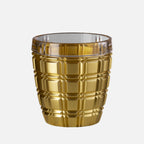 Mario Luca Giusti Winston Tumbler, Gold in synthetic crystal, front view