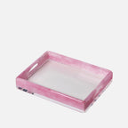 Donovan Pink Acrylic Tray, 40x30cm