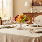 Susan Gold Footed Bowl, Clear, 31cm