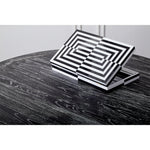 Op Art Backgammon Set - Black & White Lacquer Game Box
