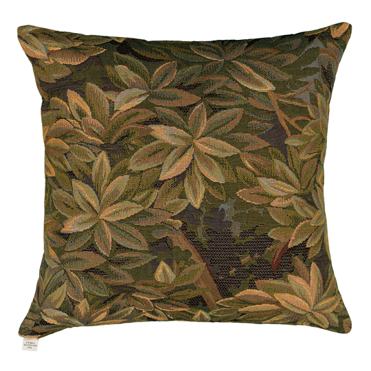 Carino Cushion in Green Foliage Tapestry Fabric (45x 45cm)