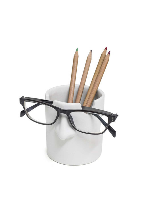 Mr. Tidy Pen & Eyeglasses Holder, White