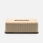 Amiens Rattan Tissue Box, Ivory