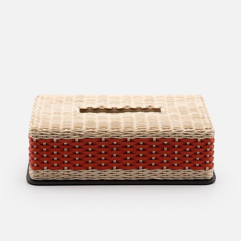 Amiens Rattan Tissue Box, Mango