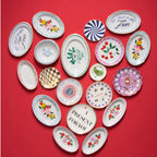 صينية بيضاوية على شكل زهرة