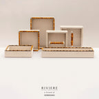 Bice Diamonds Square Valet Tray, Ivory