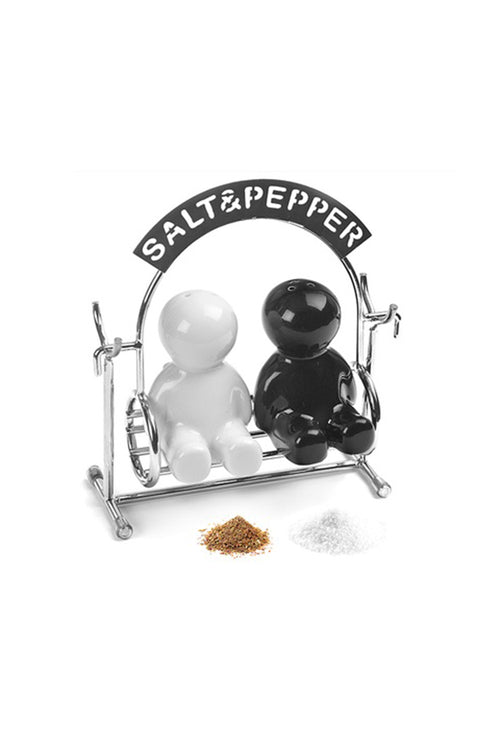 Salt & Pepper Set Metal/Ceramic