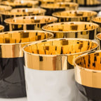 Champagne Goblet White, Dot-Pattern Relief