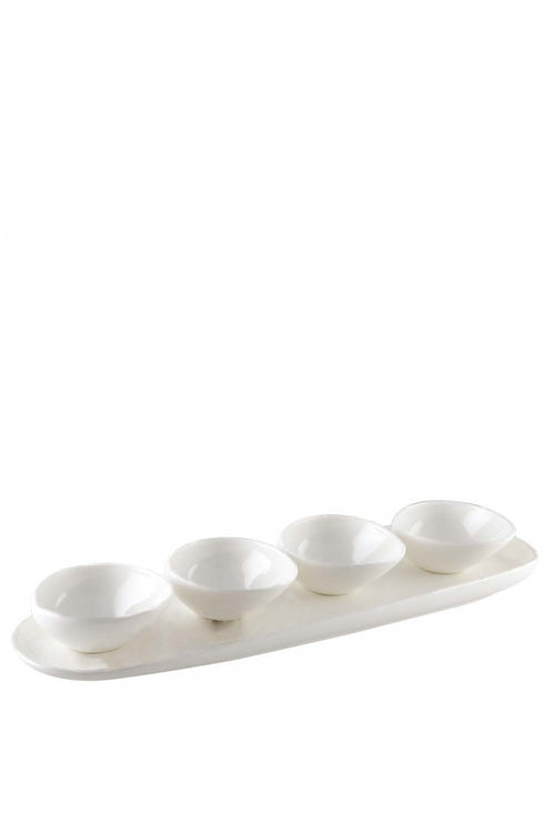 Aperitif Snack Bowls with Tray, Set of 4