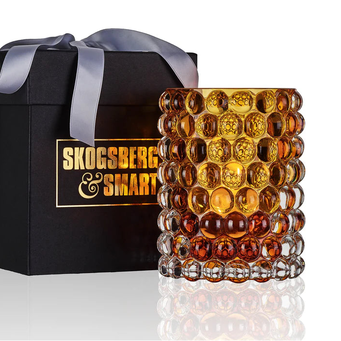 Boule Hurricane Lamp, Large, Amber