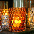 Boule Hurricane Lamp, Large, Amber