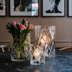 Classic Crystal Hurricane Lamp, Medium
