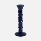 Anna Ceramic Candle Holder, Midnight Blue, 25cm
