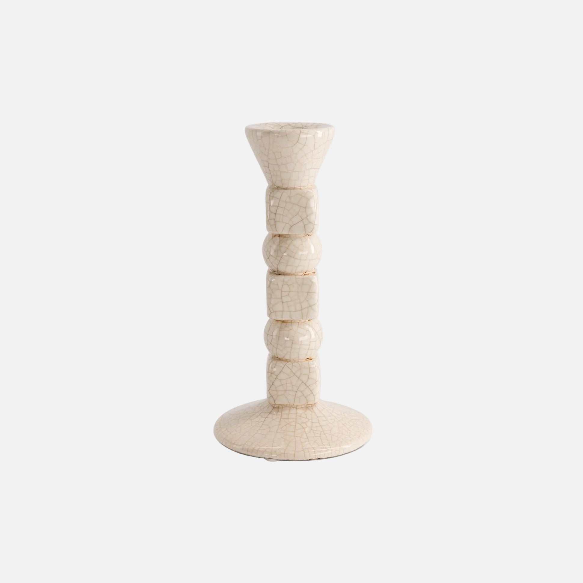 Anna Ceramic Candle Holder, Powder Rose, 20cm