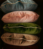 Bomboloni Pink Velvet Cushion, 47cm