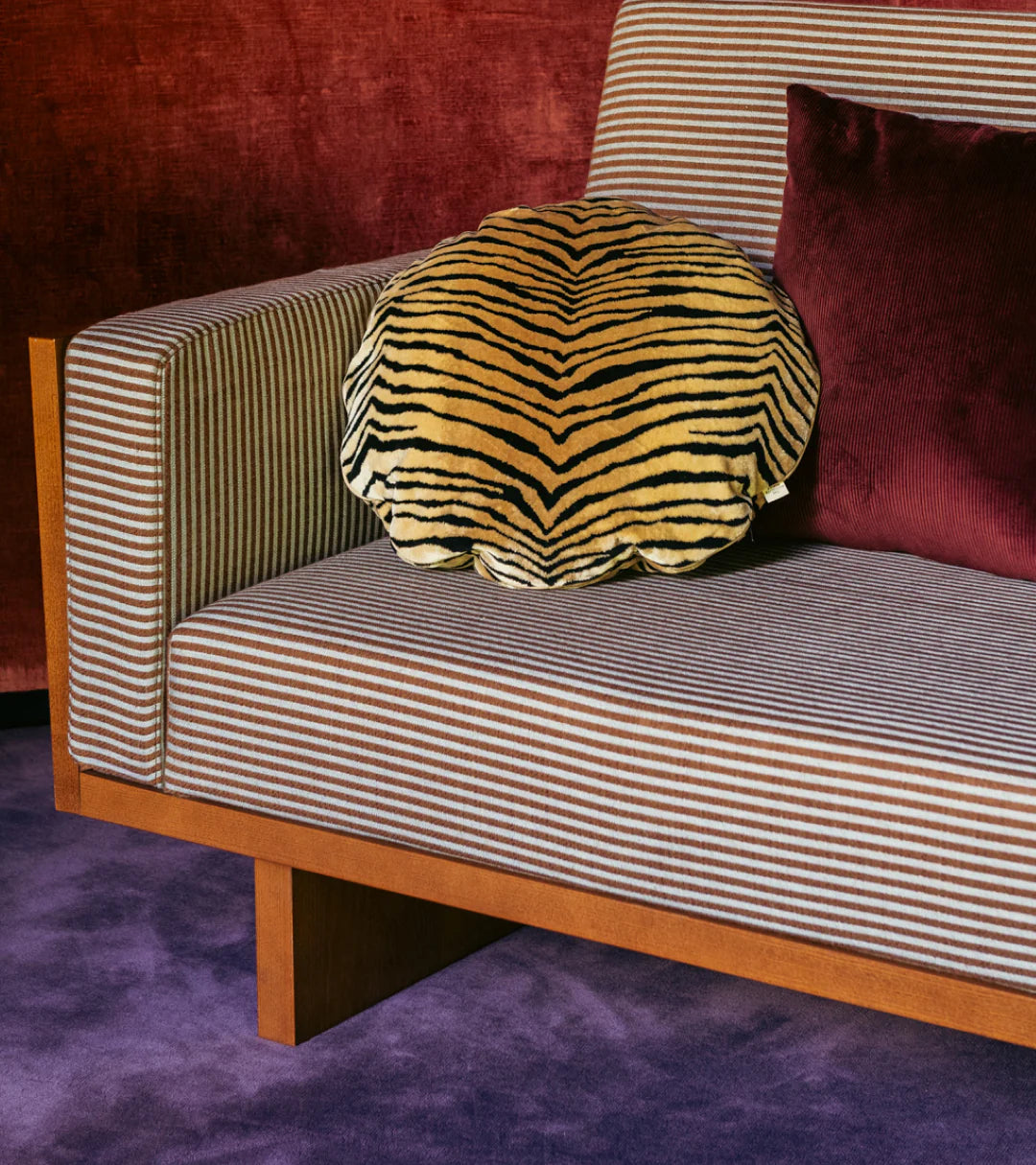 Bomboloni Tiger Velvet Cushion, 47cm