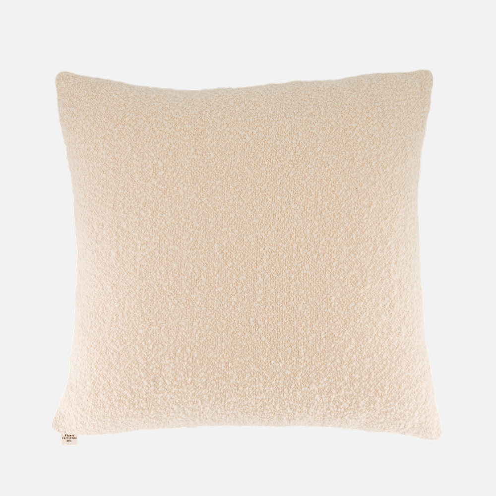 Carino Cream White Curly Wool Cushion, 45x45cm