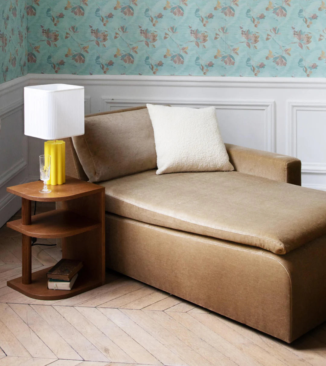 Carino Cream White Curly Wool Cushion, 45x45cm