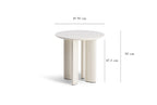 Carlotta Sidetable, White Lacquer  Beech, 50cm