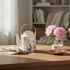 Japanese Teapot - Blue Mismatched