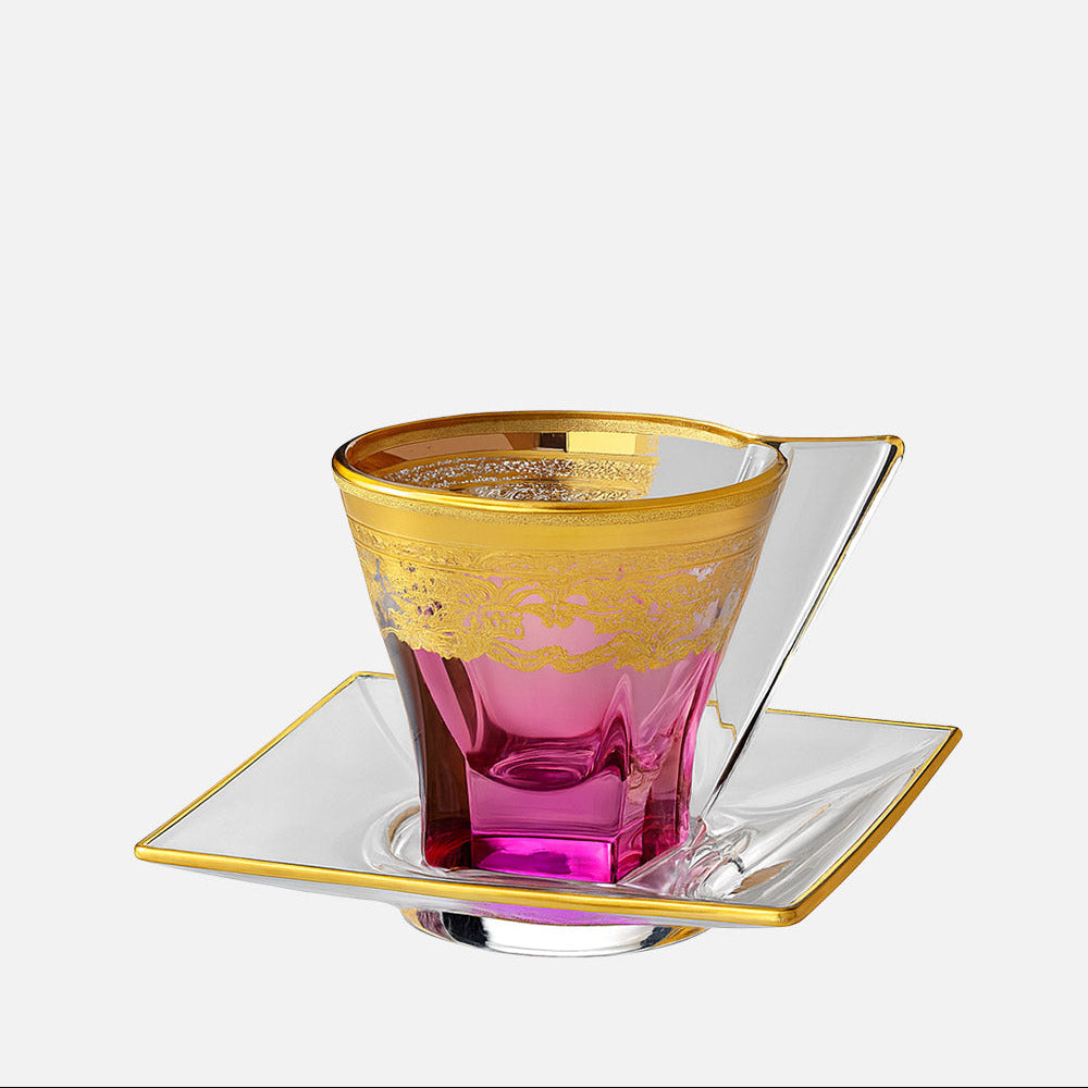 Rainbow Fusion Tea Cup & Saucer, Set of 6