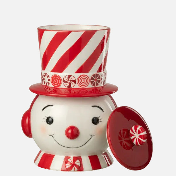Christmas Snowman Jar with Hat
