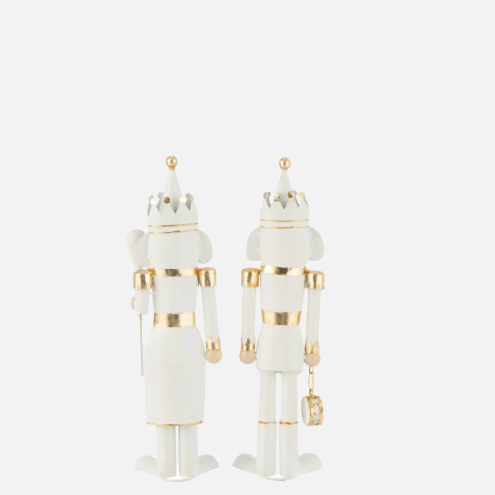 Small Metal Nutcracker Set- Iron Figurines (Assortment of 2)