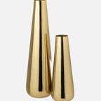 Large Rose Gold Aluminium Floor Vase – Decorative Home Accent