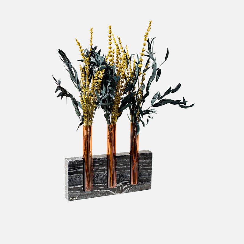 Luna Marble Base with Glass Tubes