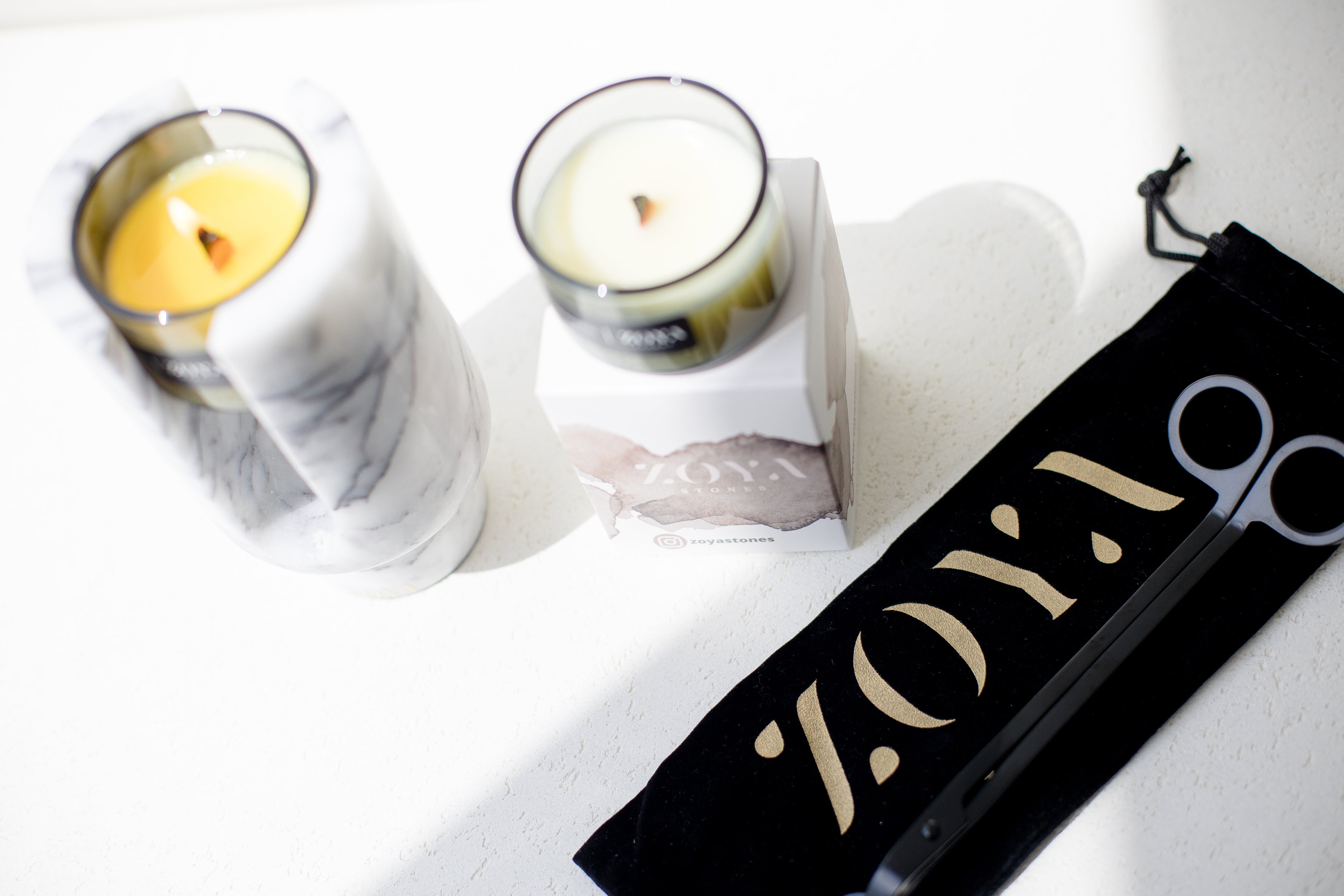 Lilac Scented Candle Holder Set