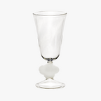 Waww La Table Cœuriatides champagne flutes by Jean-Charles de Castelbajac, boxed set of six, shown to scale
