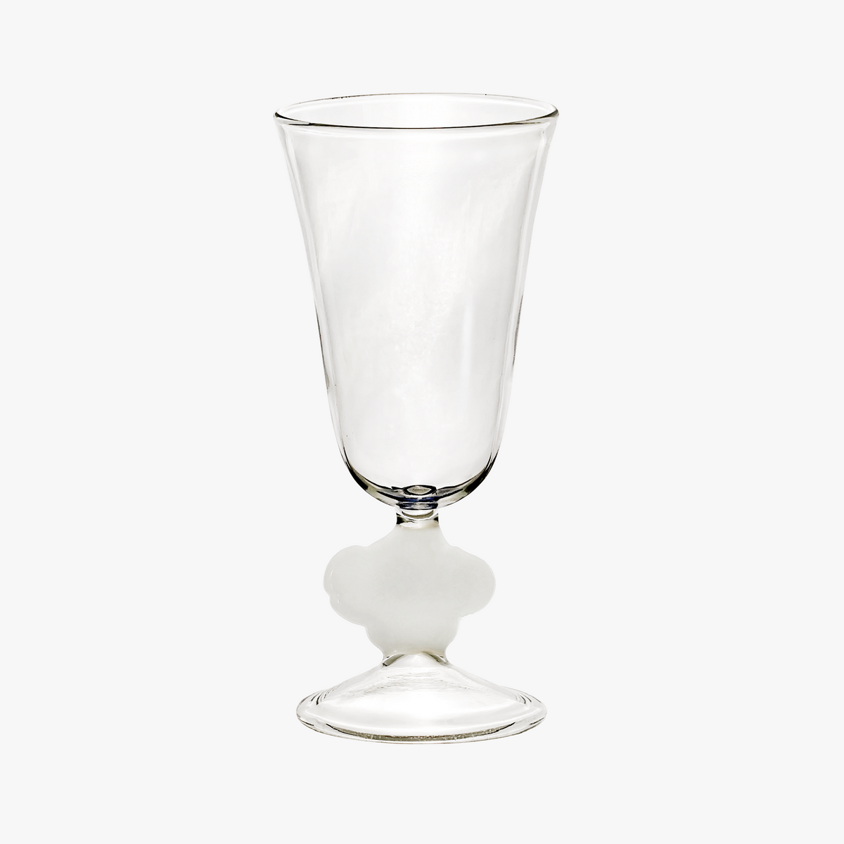 Waww La Table Cœuriatides champagne flutes by Jean-Charles de Castelbajac, boxed set of six, shown to scale