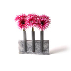 Zoya Stones Lilac marble tube vase, angle view 2