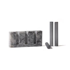 Zoya Stones Lilac marble tube vase, front view 2