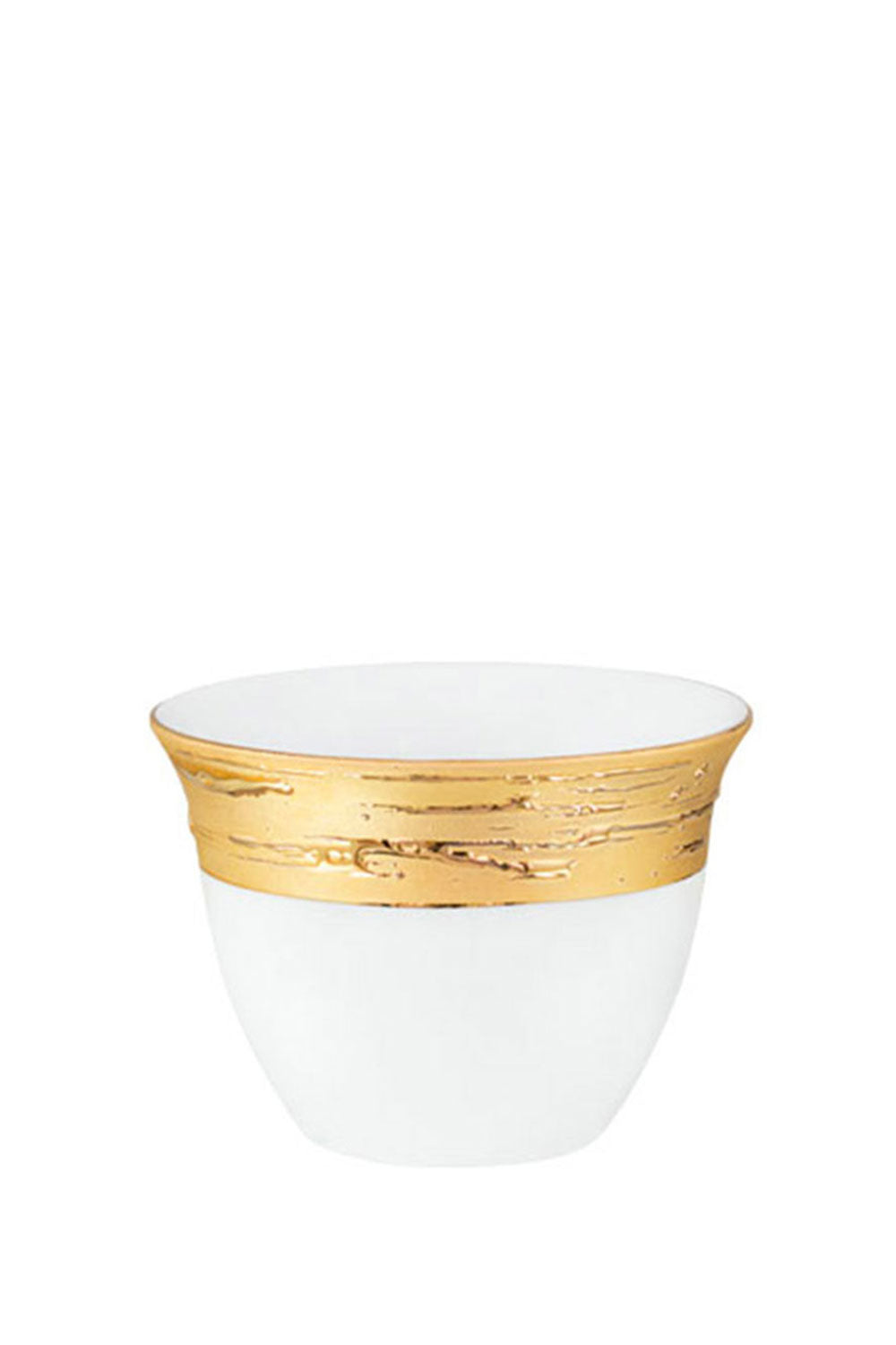 Auratus Gold Gawa Cup,Set of 6, White/Gold, 50 ml