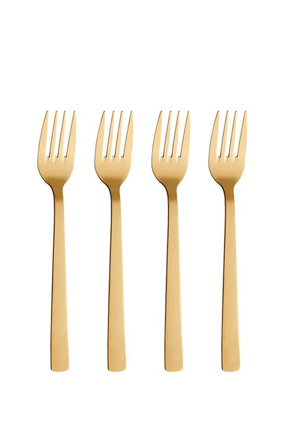 Set of 4 Forks, Gold