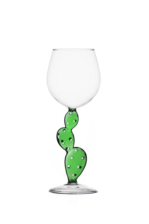 Green Cactus Wine Glass, 350ml