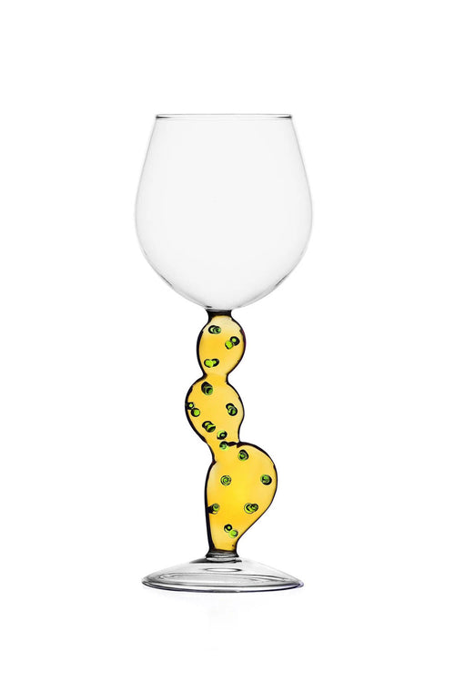 Yellow Cactus Wine Glass, 350ml