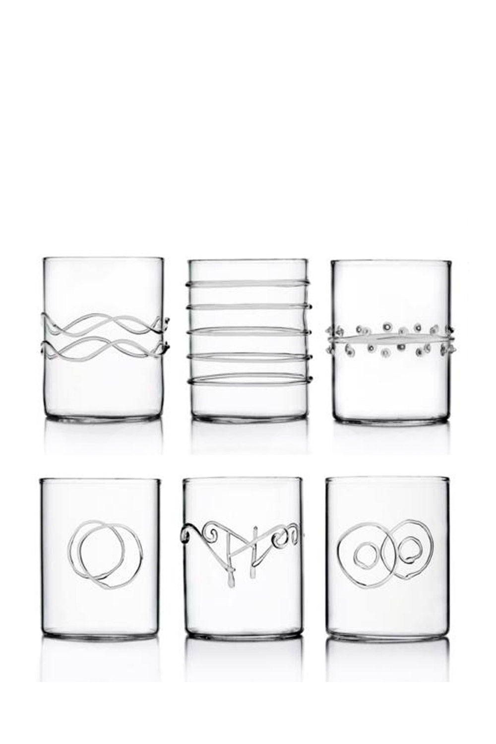 Deco Water Glasses, Set of 6, 300Ml - Maison7