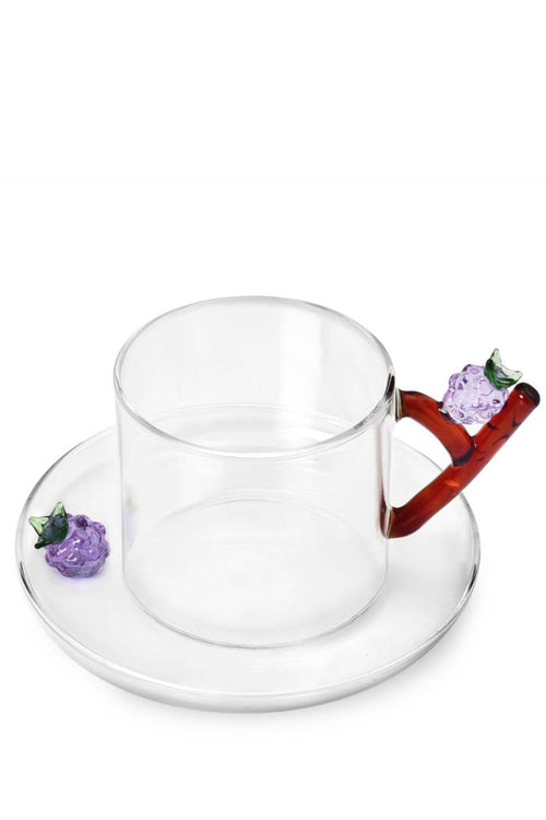Fruit & Flowers Tea Cup & Saucer, 300 ml