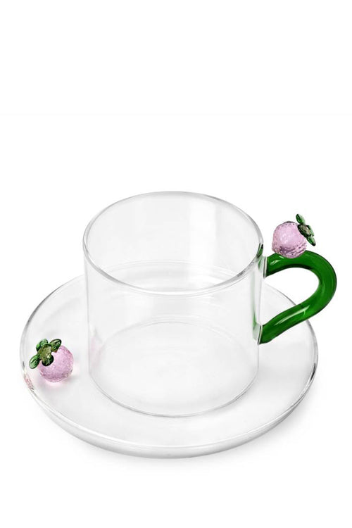 Fruit & Flowers Tea Cup & Saucer, 300 ml