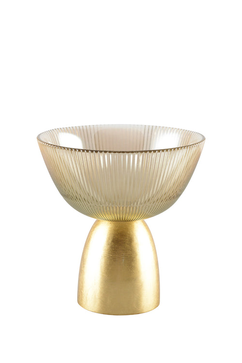 Firenze Footed Small Bowl, 6.5cm, Coffee Color On Gold - Maison7