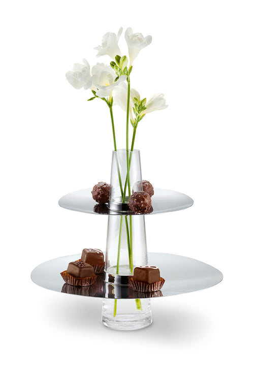Fontaine Etagere & Glass Vase, 27cm