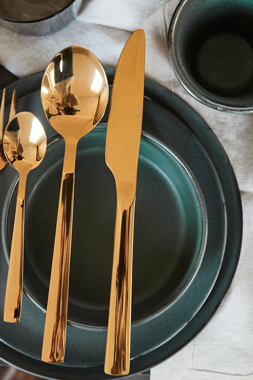 Set of 4 Spoons, Gold