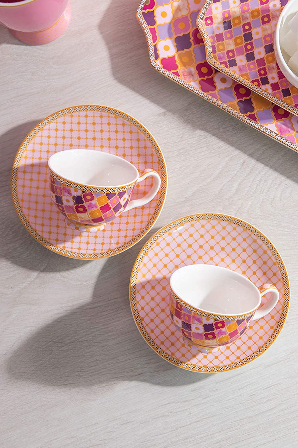 Teas & C'S Kasbah Footed Cup And Saucer, 85 ml, Set of 2