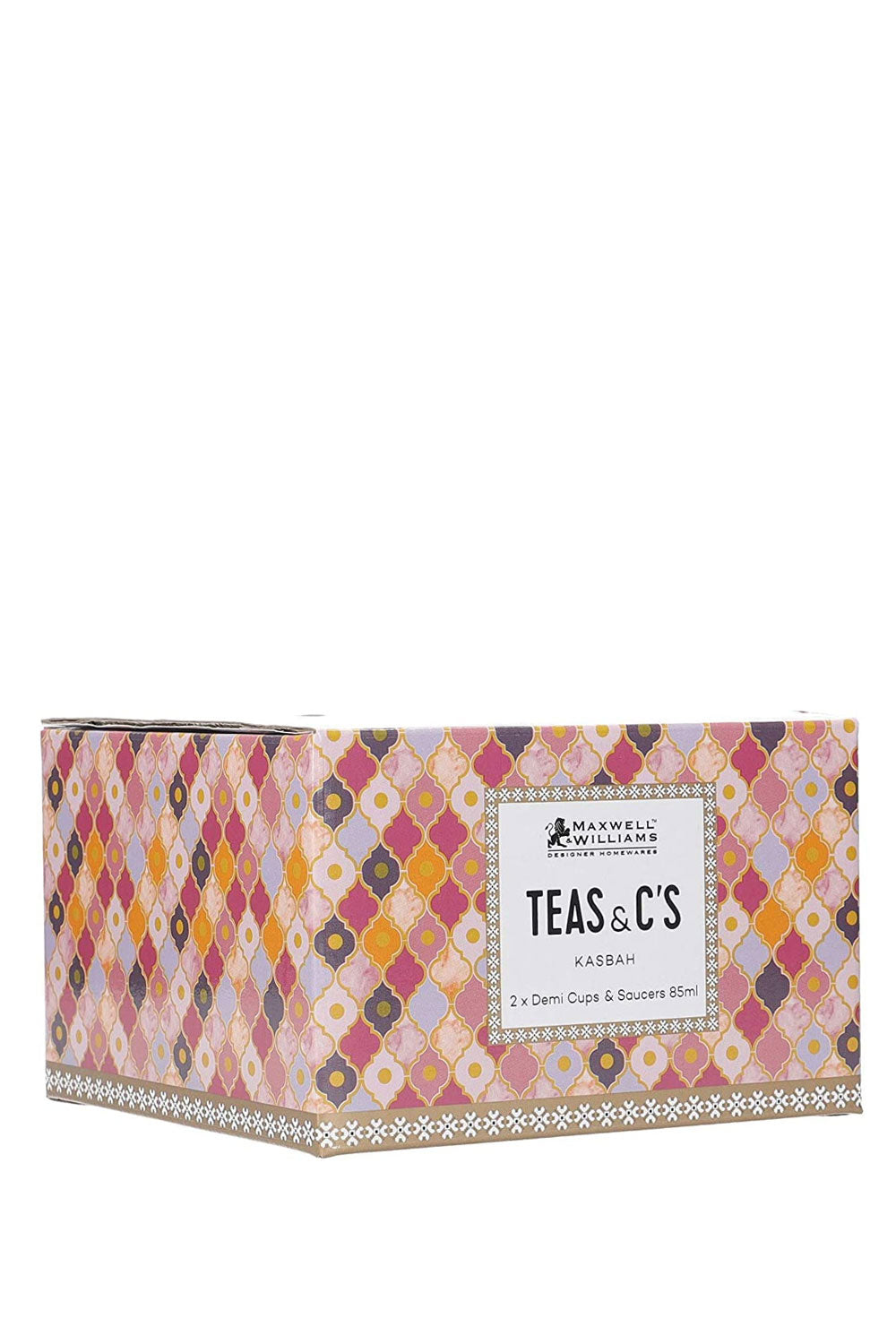 Teas & C'S Kasbah Footed Cup And Saucer, 85 ml, Set of 2