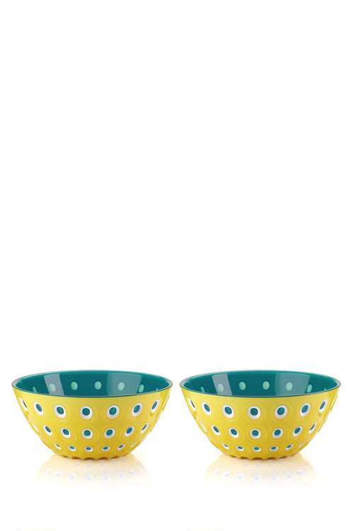 Murrine Yellow & Blue Bowls Set Of 2, 12 cm