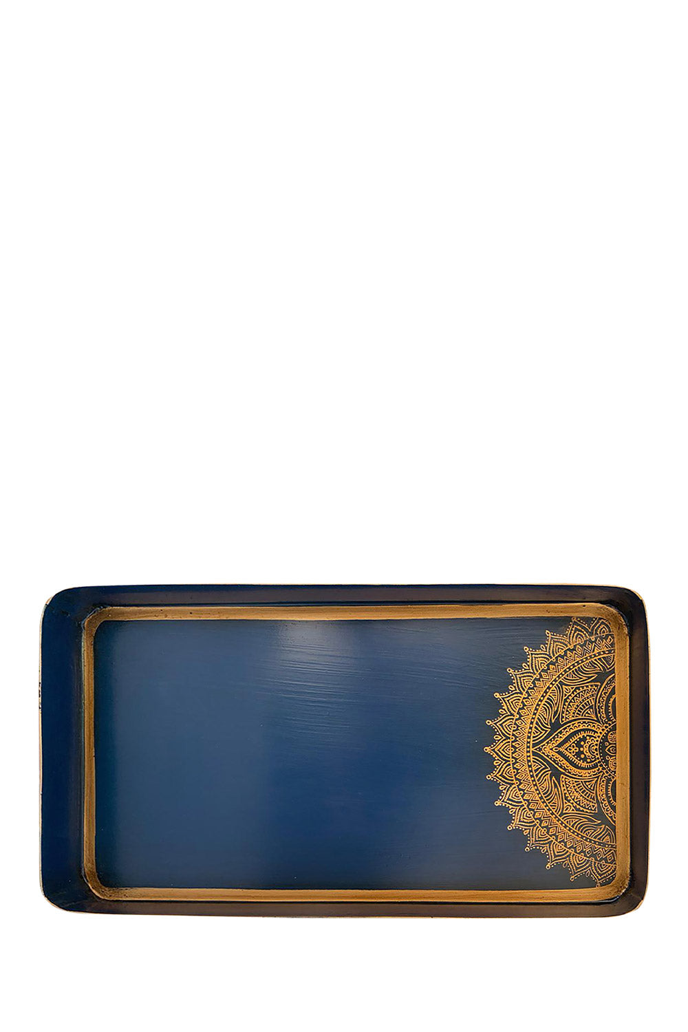 Sun Hand-painted Tray, 32x17cm, Blue